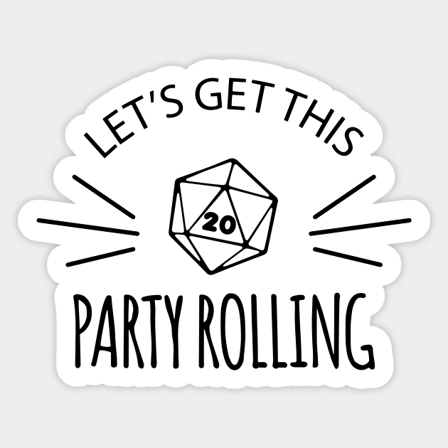 Pen and paper let's get this party rolling Sticker by avogel